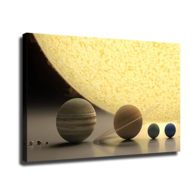 China Waterproof+ECO-Friendly Landscape Wall Art Oil Blue White Other Space Picture Poster Universe Painting On Canvas for sale