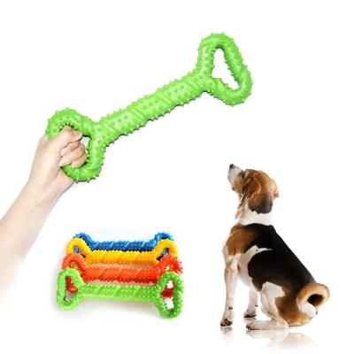 China Sustainable Dog Favorite Interactive Resistance Bite Cleaning Dog Chewing Toothbrush Toy for sale