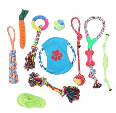 China Sustainable Stress Relieve Durable Braided Knotted Bites Rope Chew Toys For Dogs for sale