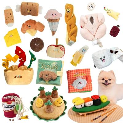 China Sustainable Newest Style Pet Plush Toy Squeaky Sniffing Toy Hide And Seek Stuffed Animal Chew Toy for sale