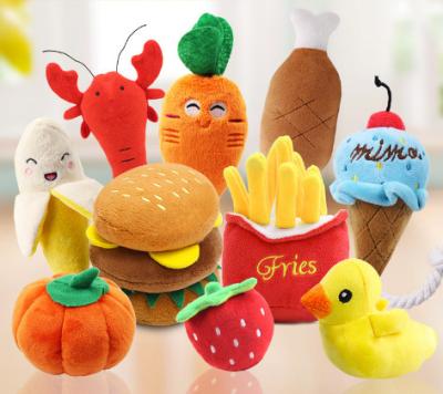 China Sustainable Wholesale Pet Supplies Cute Shape Plush Cat And Dog Toy for sale