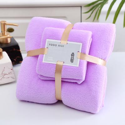 China Viable Wholesale Multifunctional Microfiber Velvet Fleece Coral Hair Towel for sale