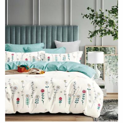 China Folded Bed Spread Set Printed 100% Cotton Comforters Duvet Cover Unisex AU US EU Size Bedding Sheet Set for sale