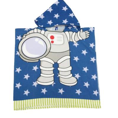 China Kid Safe Animal Printed Organic Microfiber Baby Kids Quick Dry Hooded Bath Towel Wrap for sale