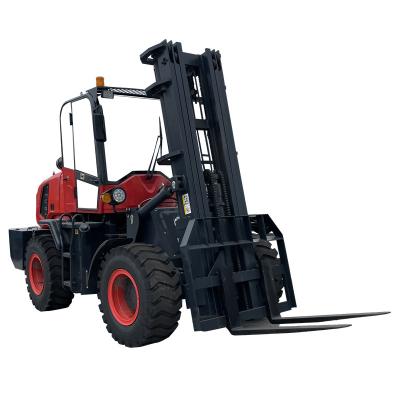 China Farm Chinese Factory Ce Epa Forklift Off Road 3 Ton 3.5 Ton 4wd Diesel All Rough Terrain Forklift With Reasonable Price for sale