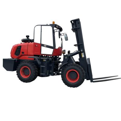 China Farm China Ce Epa New High Quality Outdoor Use Wheel Diesel Multi Directional Rough Terrain Forklift for sale