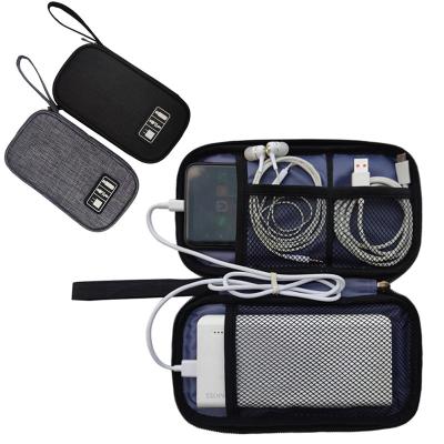 China Bank Mobile Cell Phone Data Cable Headphone Power Cation Digital Charging Organizer Bag for sale