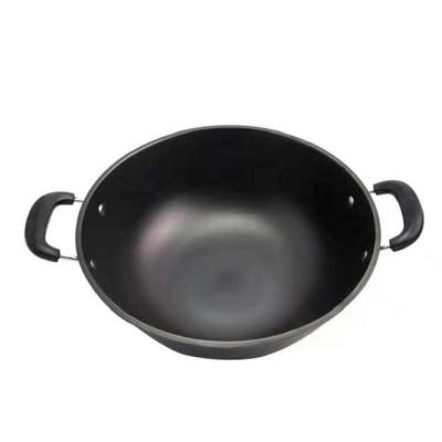 China Good Viable Selling Black Cast Iron Large Capacity and Safe Use Daily Cookware Stew Pot for Restaurant Use for sale