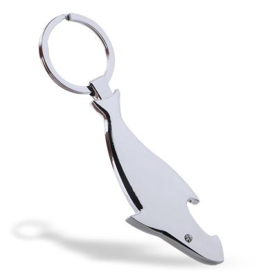 China Wholesale Custom Logo Dolphin Shape Bottle Opener Key Chain Factory Promotion Gift Metal Keychain for sale