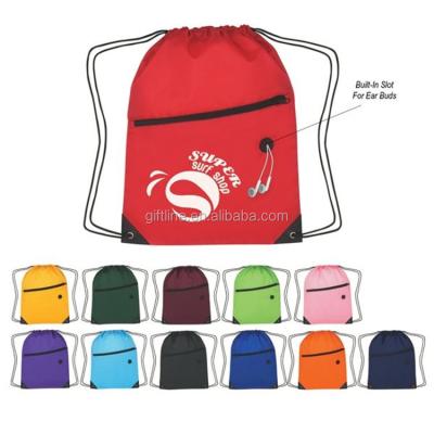 China Drawstring Fashion Sport Personalized 190T Polyester Drawstring Backpack For Mountaineer for sale