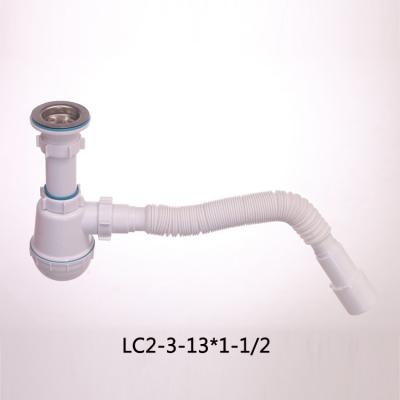 China Disposable Basin Drainer With Strainer Siphon Bottle Trap Wash Basin Waste Sewer for sale