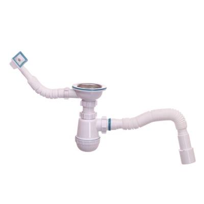 China Disposable Basin Drainer With Strainer Siphon Bottle Trap Wash Basin Waste Sewer With Flexible Hose for sale