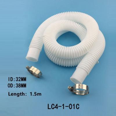 China Durable Soft Filter Pump Hose ID32MM 1.5M Swimming Pool Replacement Replacement Accessory Hose Pool Pump With 2Metal Flanges for sale