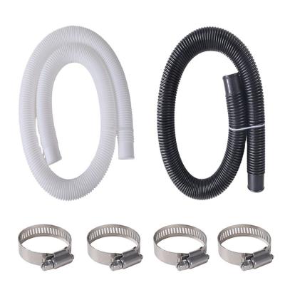 China Soft Hose ID1.5inch 1.5M Double Swimming Pool Pump Spare Hose Filter Pump Hose With 4 Metal Flanges for sale