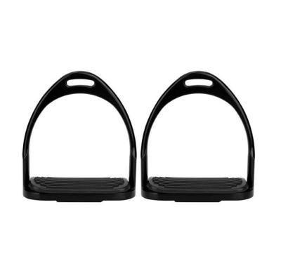 China FREE SAMPLE Comfortable Stirrups For English Riding Flex Aluminum Casting Horse Stirrup (Black) Safety Saddle Lightweight Horse Saddle for sale