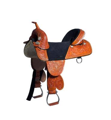 China FREE SAMPLE Adult Western Trail Barrel Heavy Duty Racing Premium Leather WOODED Horse Saddle for sale