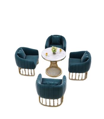 China Modern Convertible Sofa And Chairs For Sale Building Receiption With Round Table Combination Set for sale