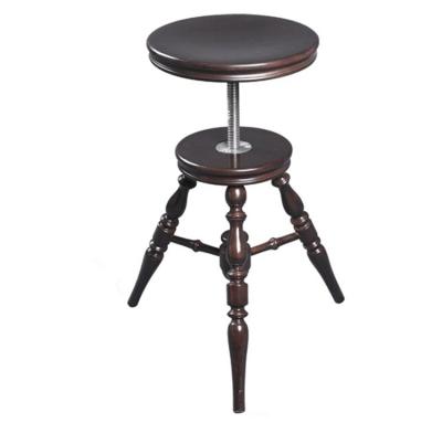 China Swivel bar stool solid wood round swivel barstool, durable adjust swivel wood round bar stool for sale