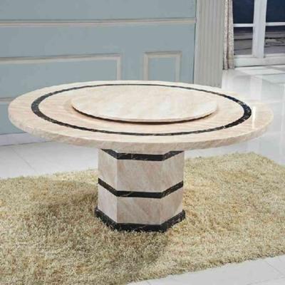 China Luxurious Round Rotating Center Dining Marble Table Luxurious Round Rotating Center Dining Marble Table for sale