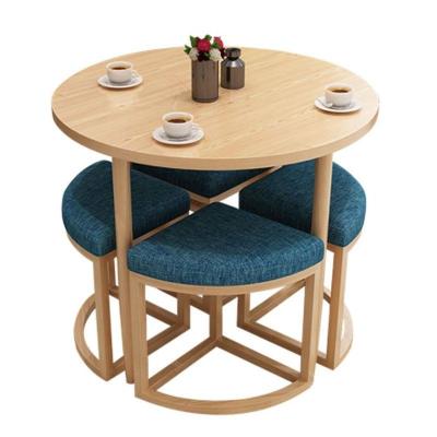 China Eco-friendly Dining Table Home Furniture Beech Wood Walnut Wood Color Table And Chairs for sale