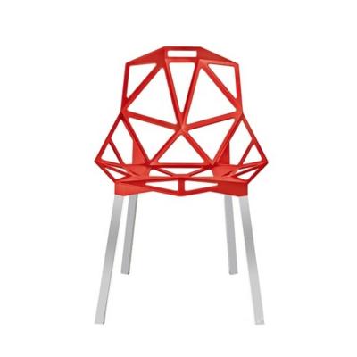 China Colorful Modern Restaurant Chair Restaurant Art Metal Dining Chair for sale