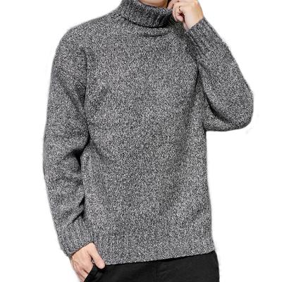 China Autumn And Winter Solid Color Turtle Neck Sweater Men Anti-Shrink Custom Cotton Sweaters for sale