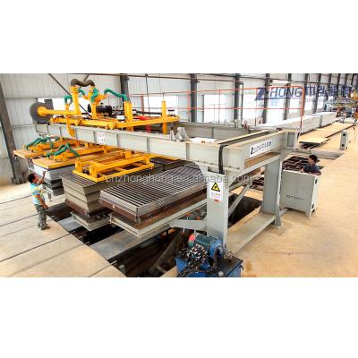 China Flowing-on process Fiber Cement Wall Board Calcium Silicate Panel Grinding And Chamfering Exterior Fiber Cement Cladding Sheet Production Line for sale