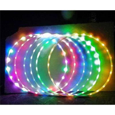 China Light Size Kids Electric Led Glow Up Polynesian Dance-Plastic Adult Hulahoop Circle La Hoola HU Fitness Hoelahoep Polynesian Dance For Kids for sale