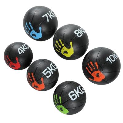 China Nice Size/Slim Medicine Rubber Ball Logo Soft Leather Medicine Grip Waist Ball/Wall Gym Equipment Oxygeno Size Pelotas Plastic Medicinales Ball With Handles for sale