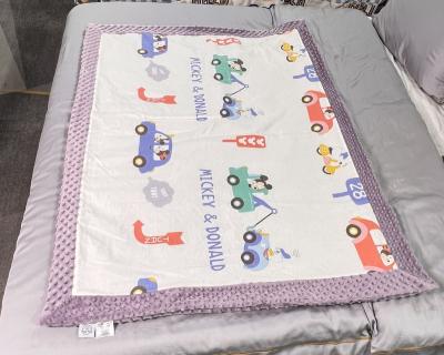 China Hot Sell Multi Printing Folded Super Soft And Crib Blanket Warm Minky Baby Blanket for sale