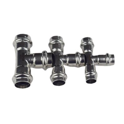 China Luxury Stainless Steel Water Supply Pipe Fittings, Press Fittings, Intake Fittings Etc. Tee Press for sale