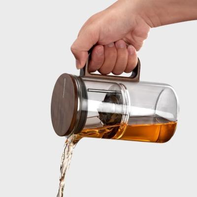 China Individuell angefertigte klare Glas-Tee-Töpfe-Infuser zu verkaufen