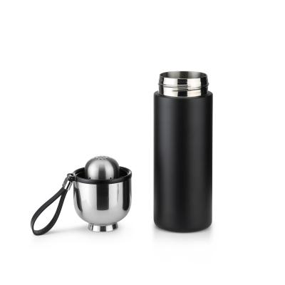 China 400ml Stainless Steel Double Wall Glass Tea Tumbler Infuser With Magnetic Filter for sale