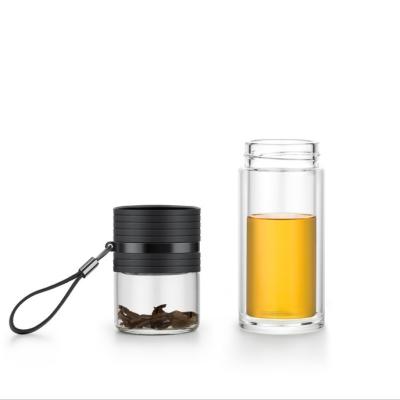 China Outdoor Travel Double Wall Glass Tea Infuser Thermos 304 Stainless Steel for sale