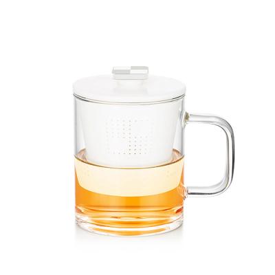 China Huishoudelijke doorzichtige glazen theepot stooftop veilige ketel met infuser warmtebestendige Te koop