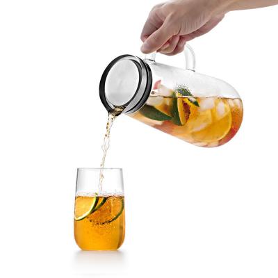 China Clear Borosilicate Glass Pitcher Filtration Water Jug 1500ml In Bulk for sale