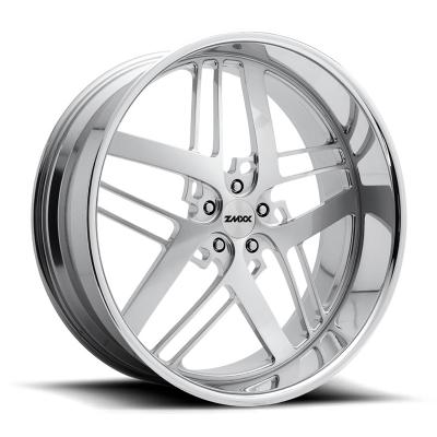 China ZMXX Aluminum Alloy Brushed Aluminum Alloy Forging Wheel Offroad Wheels Steel Face Polish for sale