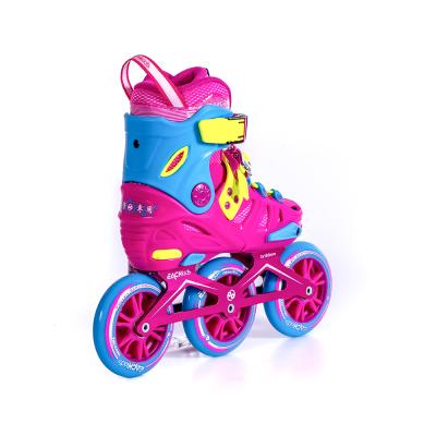 China Wholesale Adjustable Children Kids Roller Skates Speed ​​Kid Inline Skates And Teenager Freestyle 4 Wheels for sale