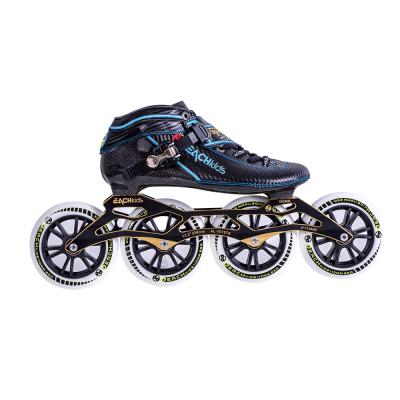 China Teenagers and adults carbon fiber speed shoes professional four wheel blades roller integrated skates for sale for sale