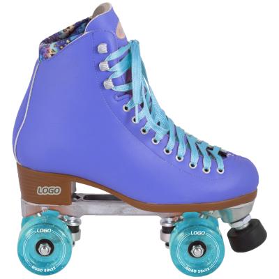 China High Rebound 82A Cheap 4 Wheel PU Rroller Hot Sale Skating Woman Skating Shoes For Adult Wide Skate Wheel Flashing Roller Shoes for sale