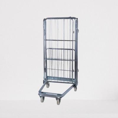 China Warehouse Logistics Transport Trolley Folding Cargo Trolley Steel Cart for sale