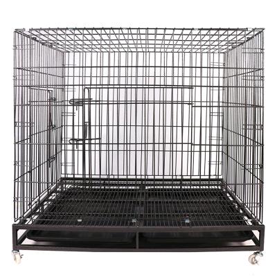 China Large Pet Dog Cage Breathable Dog Cage With Indoor Toilet Separated Medium Pet Dog Golden Retriever for sale