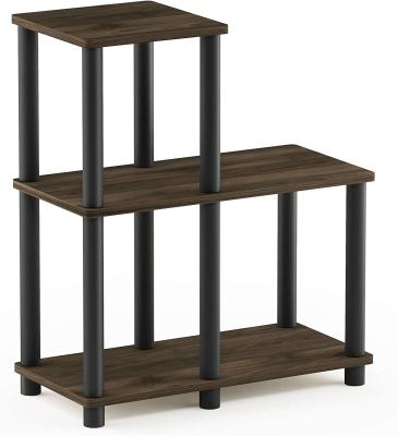 China (Other) 3-Tiers Adjustable, Table Side Bedside Tables with Wood Top and Front, Rustic Morden Style Brown and Black Desk for Living Room Bedroom > for sale