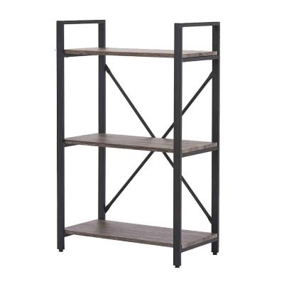 China 4-Tier Shelf Adjustable Shelf (Height) Ladder Storage Rack Metal Frame Standing Storage Shelf For Home Furniture for sale