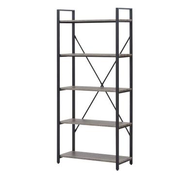 China (Size) Adjustable Modern Floor Shaped Book Shelves Creative Wood Bookcases Bookshelf Storage Cabinet for sale