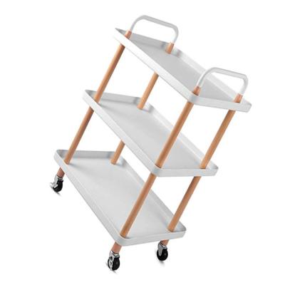 China Customized Viable Rolling Kitchen Trolley Space Saving Kitchen Home Storage Rack Mobile Organizer for sale