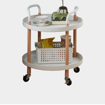 China Viable Factory Directly 4 Handle Plastic Salon Beauty Stand 2 Wheel Kitchen Storage Cart Rolling Trolley for sale