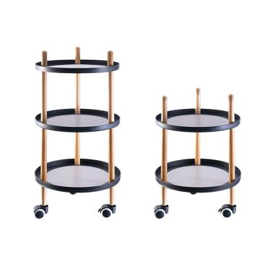 China Simple and modern viable living room bedroom kitchen corner several dining car mobile multi-function rack nordic trolley for sale