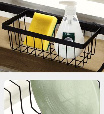 China Sustainable 2 Tier Stainless Steel Kitchen Dish Drying Rack Above The Sink, for sale