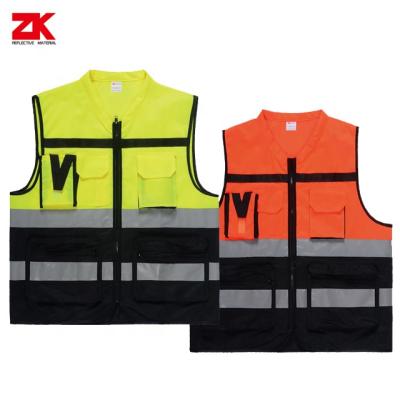 China American Design Multi Pocket Hi Force Workwear Standard Reflective Vest for sale